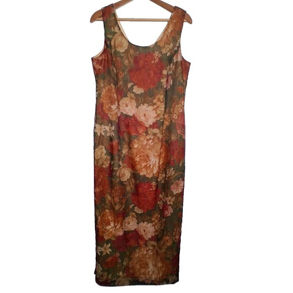Virgo Ii Dresses & Skirts - Vintage 90s Virgo II Slip Dress Size 12 Cabbage Rose Evening Party Sleeveless